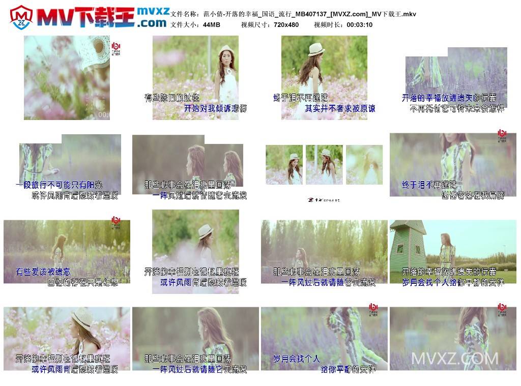 范小倩-开落的幸福_国语_流行_MB407137